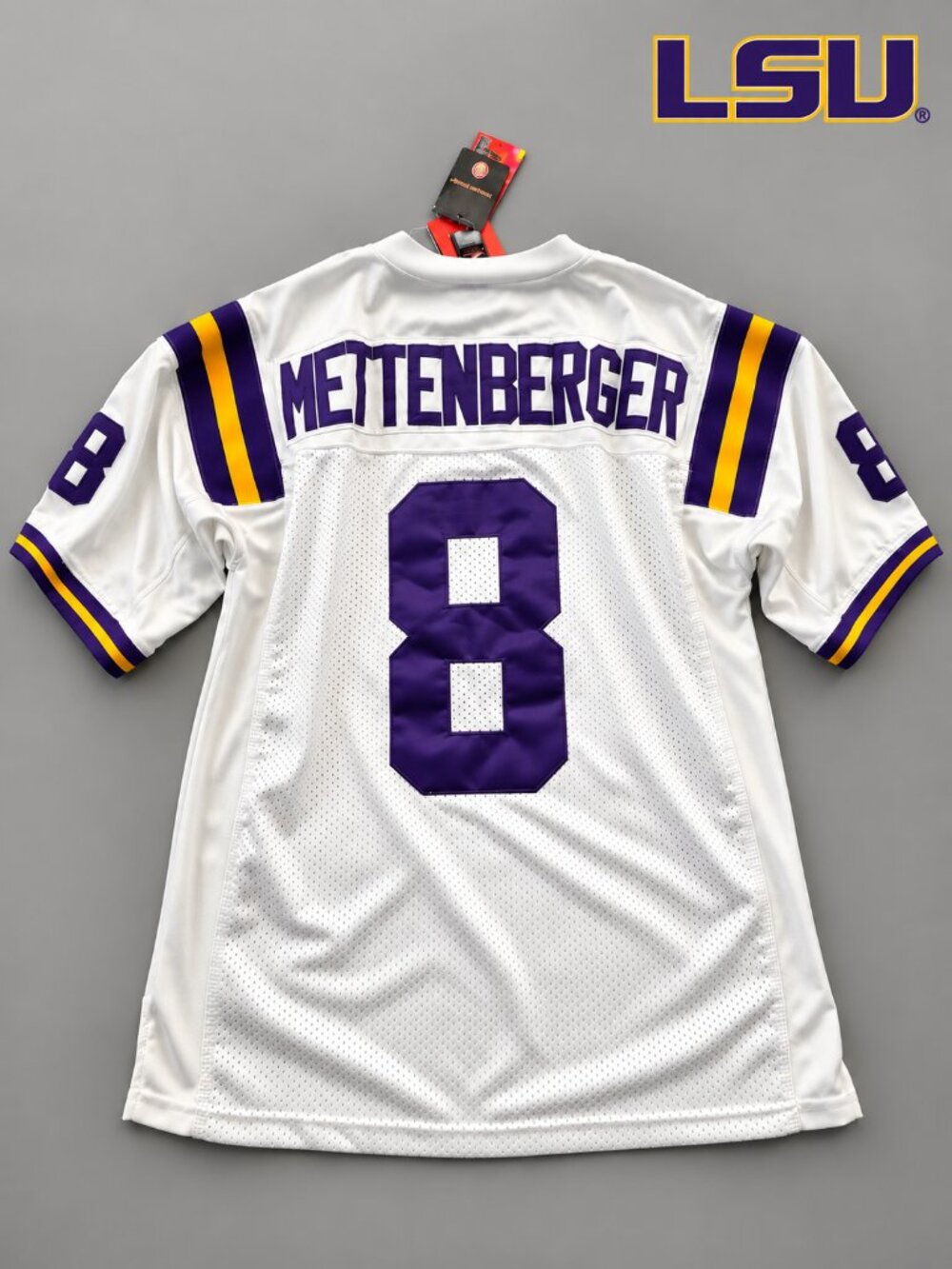 Vintage Nike LSU Tigers Zach Mettenberger #8 White Football Jersey NWT M